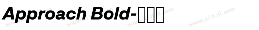 Approach Bold字体转换